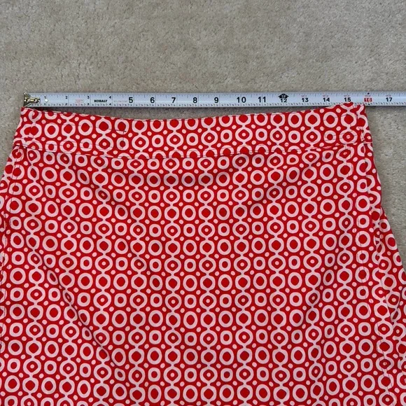 RipSkirt Hawaii Wrap Skirt Medium Red Geo Dots Length 1 Adjustable Waist - Picture 4 of 9